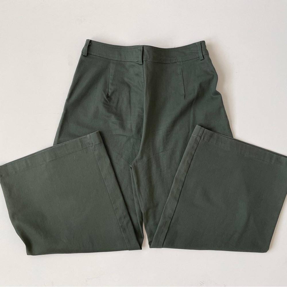 Francesca’s Moriah Button Front Culotte Pants High-Waisted Olive Green, Size M - Picture 7 of 9